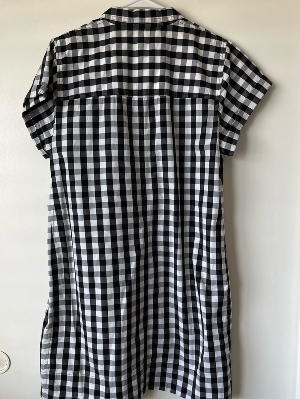J. Crew Black and White Gingham Short-Sleeve Shirt Dress - Picture 7 of 7